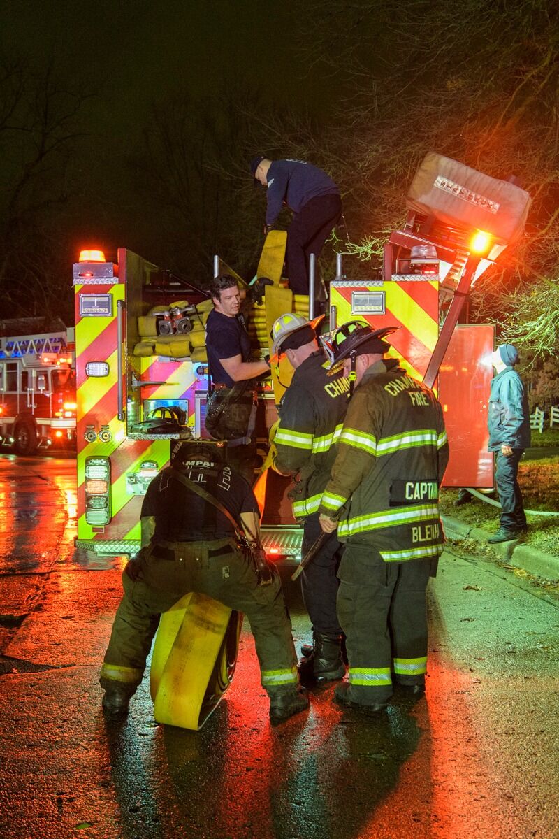 City of Champaign firefighters respond to New Year's Eve fire